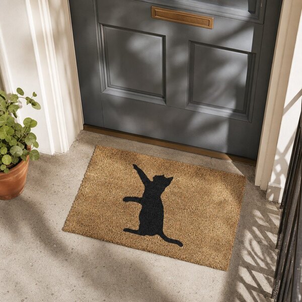 Изтривалка от кокосови влакна 40x60 cm Cat – Artsy Doormats