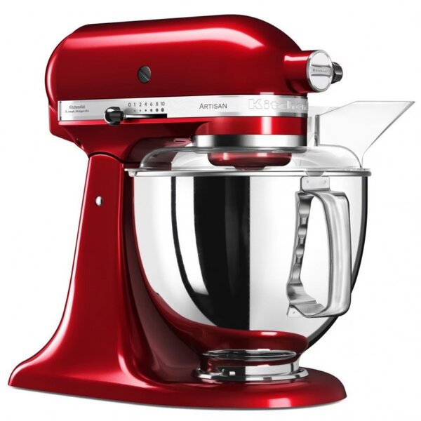 Планетарен миксер KitchenAid Artisan Elegance 5KSM175PSECA, 300W, 4.8 л, Direct drive, 10 скорости, Червен