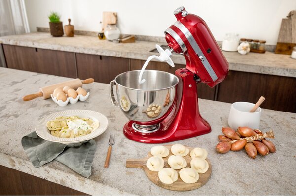 Планетарен миксер KitchenAid Artisan Elegance 5KSM175PSECA, 300W, 4.8 л, Direct drive, 10 скорости, Червен