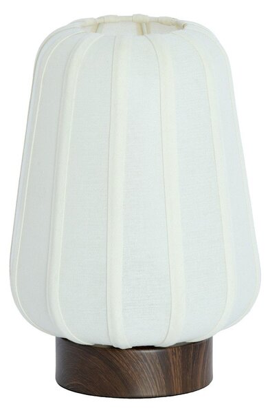 Бяла метална настолна лампа с текстилен абажур (височина 29 cm) Bibia – Light & Living