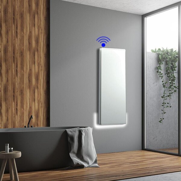 Електрически отоплител за баня TEDAN Icon White Wi Fi 750W, цвят бял