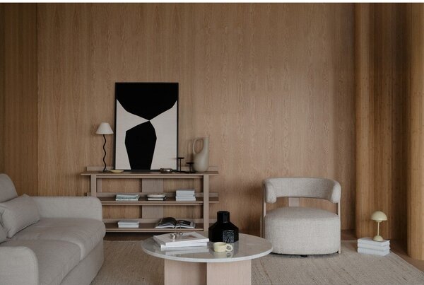 Конзолна маса с дъбов плот в светло естествен цвят 43x150 cm Kilian – Rowico