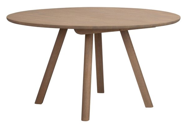 Кръгла сгъваема трапезна маса от масивен дъб ø 140 cm Clapperton – Rowico