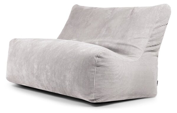 Светлосив пуф от рипсено кадифе Sofa Seat Lounge – SLOWDOWN