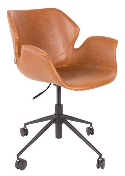 Кафяв офис стол Офис стол Nikki - Zuiver