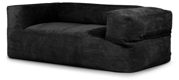 Черен пуф от рипсено кадифе Sofa MooG – SLOWDOWN