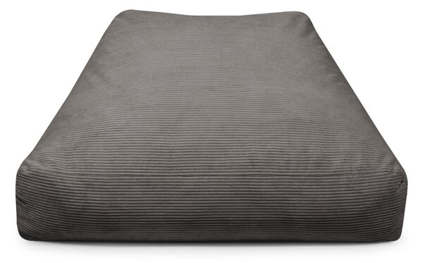 Черен пуф от рипсено кадифе Sofa Snug – SLOWDOWN
