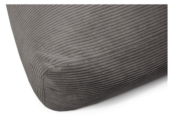 Черен пуф от рипсено кадифе Sofa Snug – SLOWDOWN