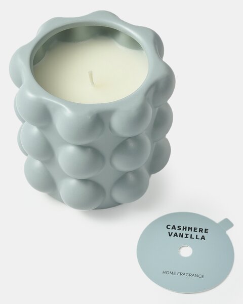 Sinsay - Ароматизирана свещ Cashmere&Vanilla - бледотюркоазено