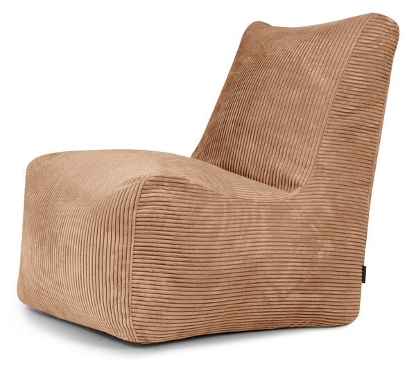 Кафяв пуф от рипсено кадифе Seat Lounge – SLOWDOWN