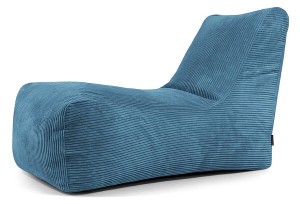 Син пуф от рипсено кадифе Lounge – SLOWDOWN