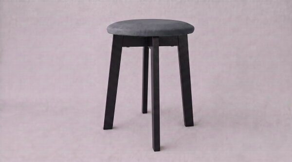 Пуф KUBE Ø 36 cm черен/антрацит