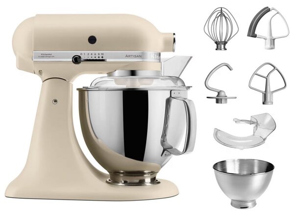Планетарен миксер KitchenAid Artisan Elegance 5KSM175PSEFL, 300 W, 4.8 л, Direct drive, 10 скорости, Бежов