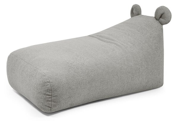 Светлосив детски пуф от букле Snug 130 Bear – SLOWDOWN