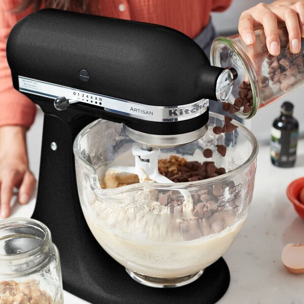 Планетарен миксер KitchenAid Artisan Elegance 5KSM175PSEBK, 300 W, 4.8 л, Direct drive, 10 скорости, Черен мат