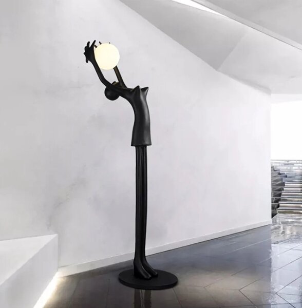 Immax 08812XL - Подова лампа SILUETTE 1xE27/25W/230V 210 cm Human Girl