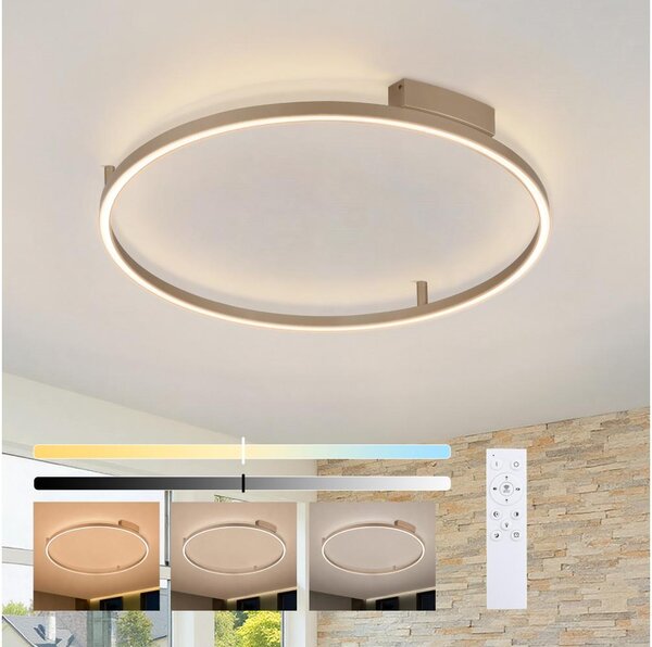 Brilagi - LED осветително тяло PORTOFINO с възможност за димиране, 60W/230V, Ø 80 см, бежово, с дистанционно управление