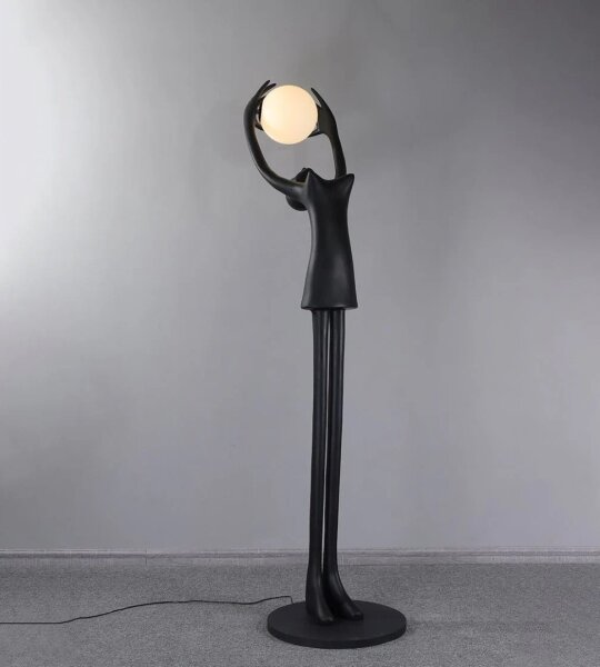 Immax 08812XL - Подова лампа SILUETTE 1xE27/25W/230V 210 cm Human Girl