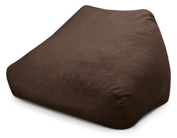 Тъмнокафяв пуф от рипсено кадифе Sofa Snug – SLOWDOWN