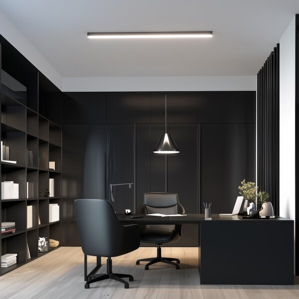 LED таванен плафон ALLDAY BASIC LED/20/30/40W/230V 2700/4000/6000K 120 cm черен