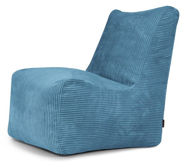 Син пуф от рипсено кадифе Seat Lounge – SLOWDOWN