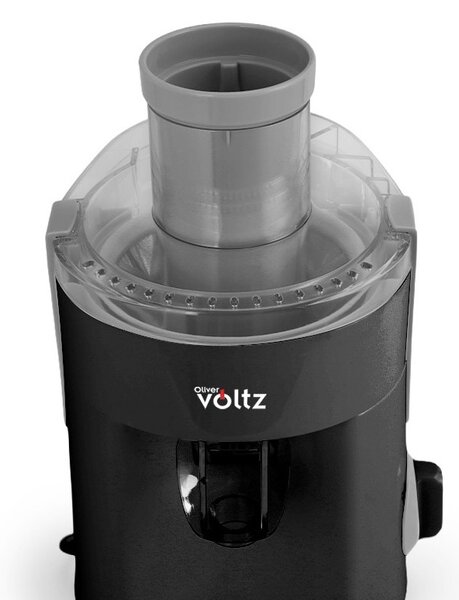 Сокоизстисквачка Oliver Voltz OV51160C, 400W, 600 мл, 2 степени, Голям отвор, Контейнер за отпадъци, Тиха, Черен