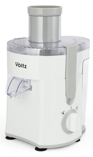 Сокоизстисквачка Oliver Voltz OV51160C, 400W, 600 мл, 2 степени, Голям отвор, Контейнер за отпадъци, Тиха, Бял