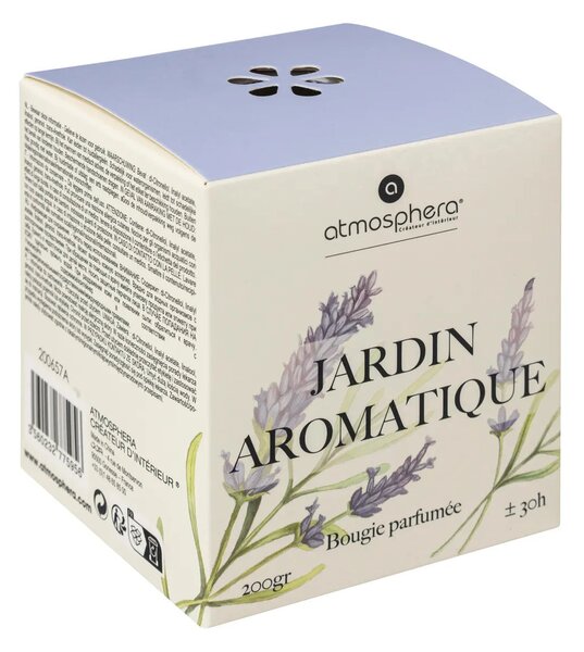 Ароматна свещ atmosphera Oudy, Стъкло, 200 g - Jasmine