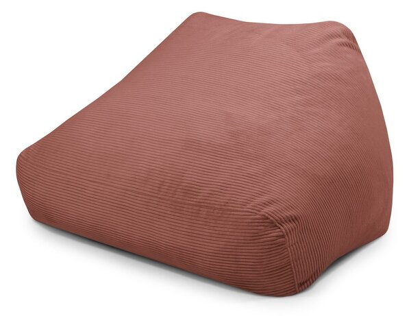 Пуф от рипсено кадифе в тухлен цвят Sofa Snug – SLOWDOWN