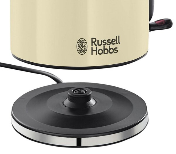 Електрическа кана Russell Hobbs Colours Plus Classic Cream 20415‑70, 2400W, 1.7 л, Бързо завиране, Скрит нагревател, 360° основа, Индикатор, Кремав
