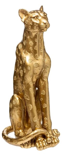 Декоративна фигура atmosphera Leopard, Смола, 90 cm - Черен