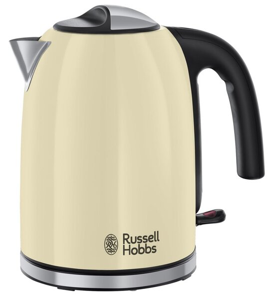 Електрическа кана Russell Hobbs Colours Plus Classic Cream 20415‑70, 2400W, 1.7 л, Бързо завиране, Скрит нагревател, 360° основа, Индикатор, Кремав