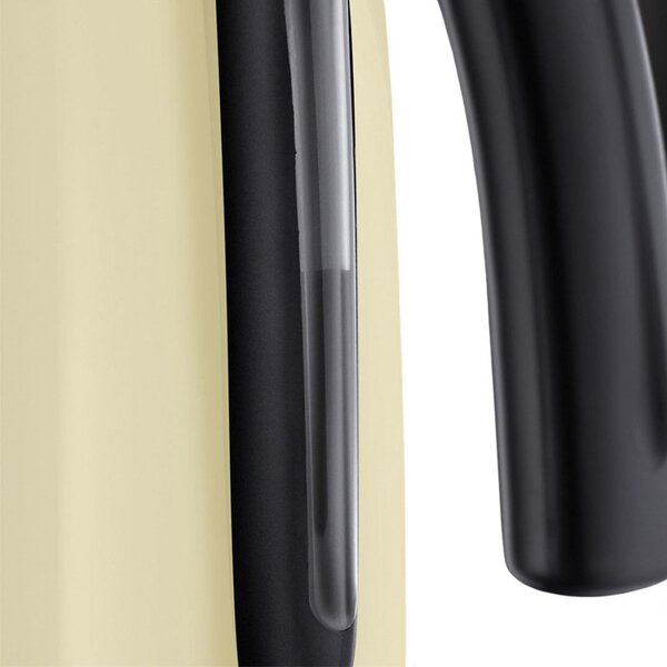 Електрическа кана Russell Hobbs Colours Plus Classic Cream 20415‑70, 2400W, 1.7 л, Бързо завиране, Скрит нагревател, 360° основа, Индикатор, Кремав