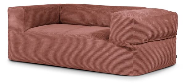 Пуф от рипсено кадифе в тухлен цвят Sofa MooG – SLOWDOWN
