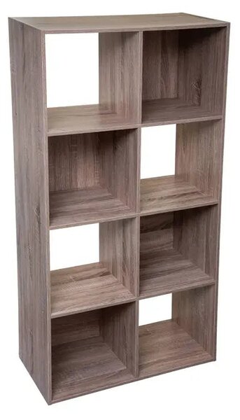 Рафт 5five Mix'n Modul, 8 отделения, MDF, 68x32x134 cm - Бял
