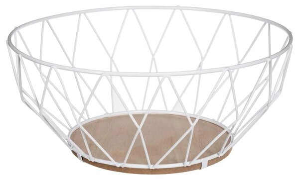 Купа за плодове 5five Daimond, Метал+MDF, 28х12 cm - Черен