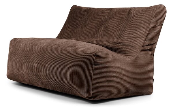 Тъмнокафяв пуф от рипсено кадифе Sofa Seat Lounge – SLOWDOWN
