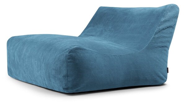 Син пуф от рипсено кадифе Sofa Lounge – SLOWDOWN