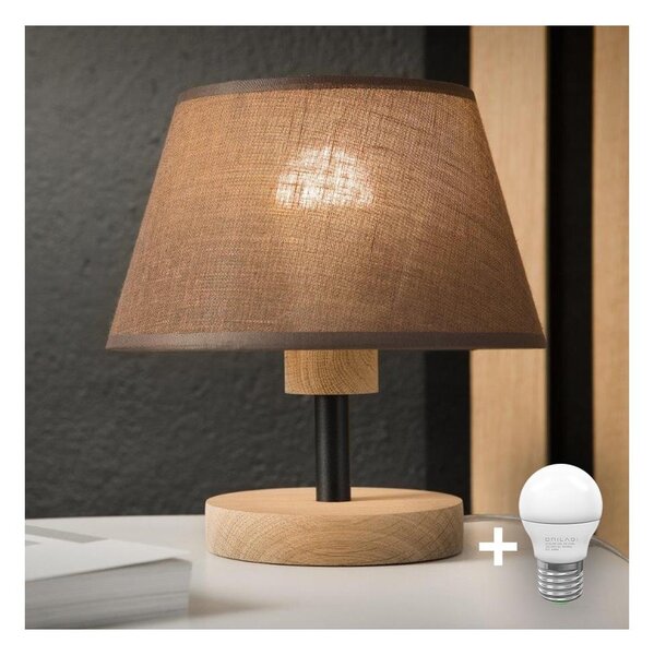 Brilagi - LED Настолна лампа ANTHONY 1xE14/40W/230V дъб/кафяв