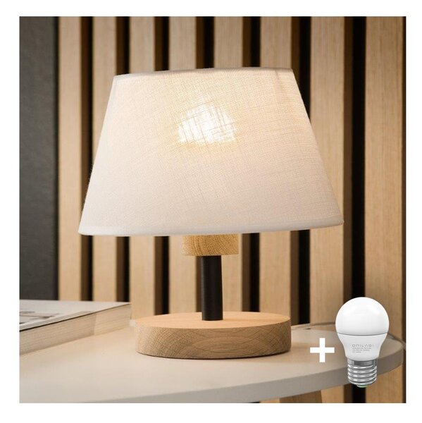 Brilagi - LED Настолна лампа ANTHONY 1xE14/40W/230V дъб/бял