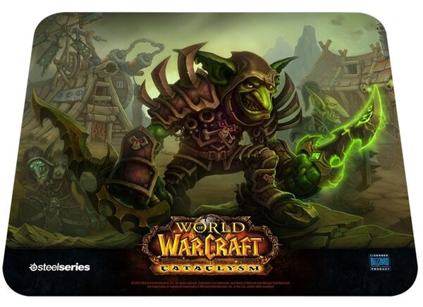Подложка за мишка SteelSeries QcK WoW Cataclysm Goblin Edition, 320 х 270 x 2mm