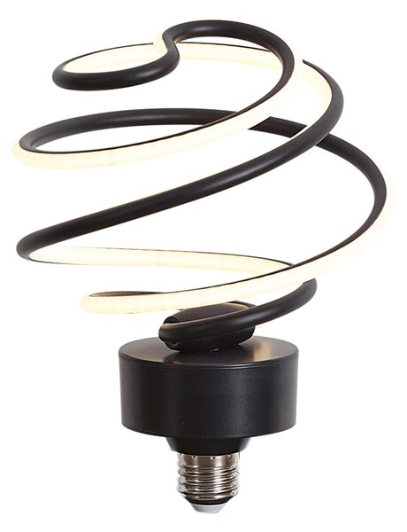 E27 LED декоративна крушка черна спирала 6W 370 lm 3000K