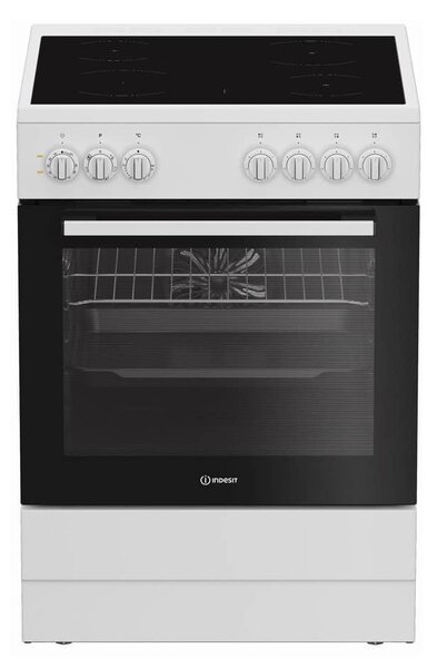 Готварска печка Indesit I6V5PMW, клас A, 66л. обем, 4 нагревателни зони, Click&Clean, Steam&Clean, бяла