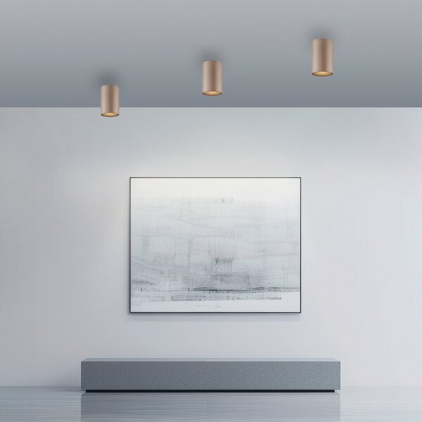 PURE LED лампа за баня Point, бронзов цвят, Ø 6 см, IP44, Затъмняване, Бронзов / античен месинг, Баня, Метал, Модерен