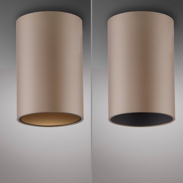 PURE LED лампа за баня Point, бронзов цвят, Ø 6 см, IP44, Затъмняване, Бронзов / античен месинг, Баня, Метал, Модерен