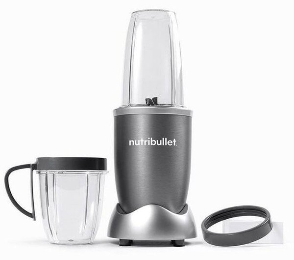 Блендер Nutribullet NB606DG, 600W, вместимост 0.5 l, остриета от неръждаема стомана, сив