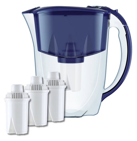 Кана за вода Aquaphor Ideal в комплект с 3бр. филтри, 2.8 литра, синя