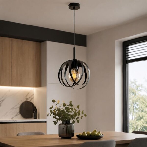 Висяща лампа на кабел ASANI, 1xE27/15W/230V, черна