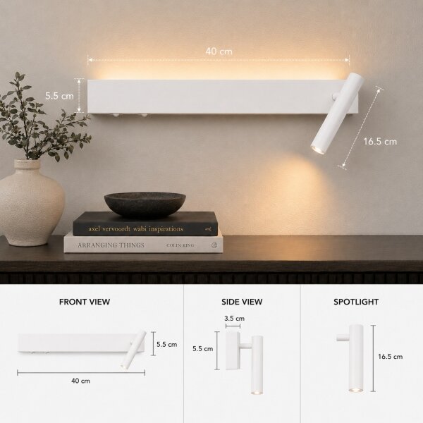 Brilagi - LED стенен спот ARLIX LED/3W/230V + LED/7W бял CRI 90