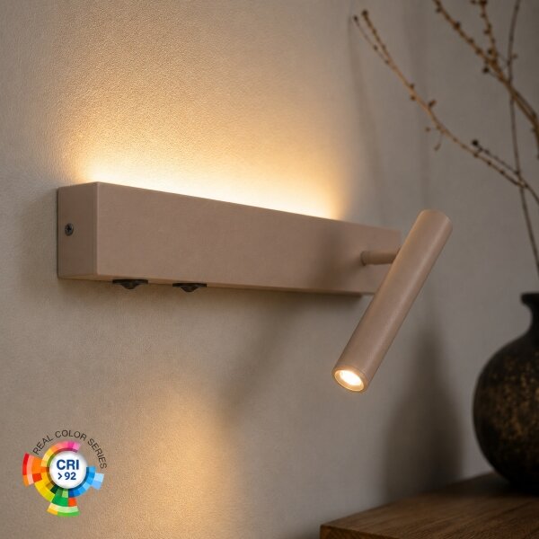 Brilagi - LED стенен насочващ осветител ARLIX LED/3W/230V + LED/7W бежово CRI 90